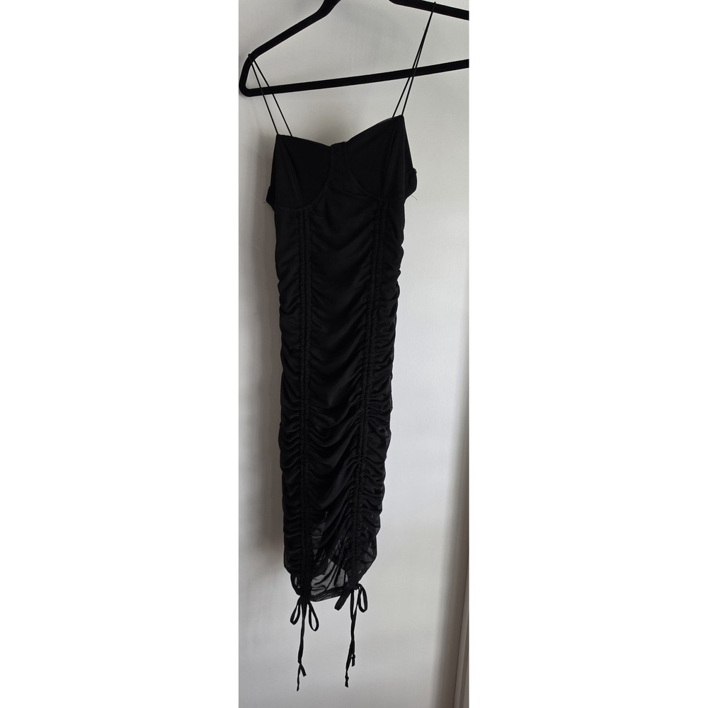 NWT Almost Famous Women's Black Dress Size M Bodycon Sheer Layer‎